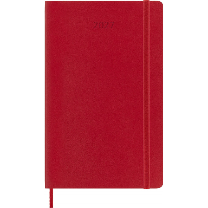Kalendarz dzienny MOLESKINE 2027, 12M, L, 13x21cm, miękka oprawa, scarlet red