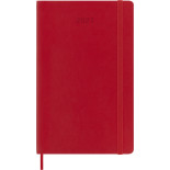 Kalendarz dzienny MOLESKINE 2027, 12M, L, 13x21cm, miękka oprawa, scarlet red