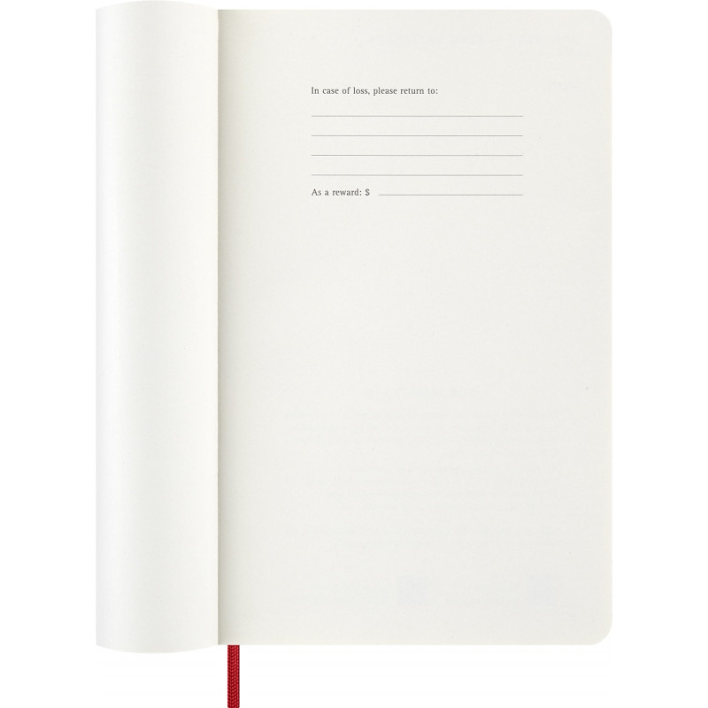 Kalendarz dzienny MOLESKINE 2027, 12M, L, 13x21cm, miękka oprawa, scarlet red
