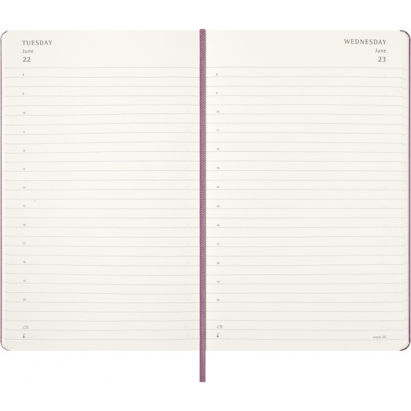 Kalendarz dzienny MOLESKINE 2027, 12M, L, 13x21cm, twarda oprawa, majestic pink