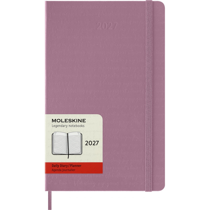 Kalendarz dzienny MOLESKINE 2027, 12M, L, 13x21cm, twarda oprawa, majestic pink