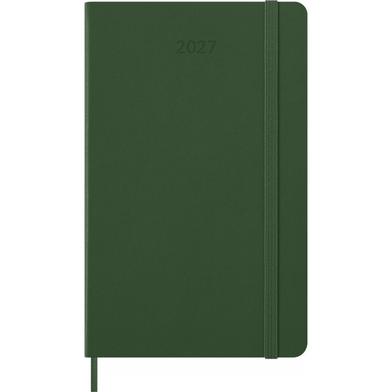 Kalendarz dzienny MOLESKINE 2027, 12M, L, 13x21cm, twarda oprawa, myrtle green