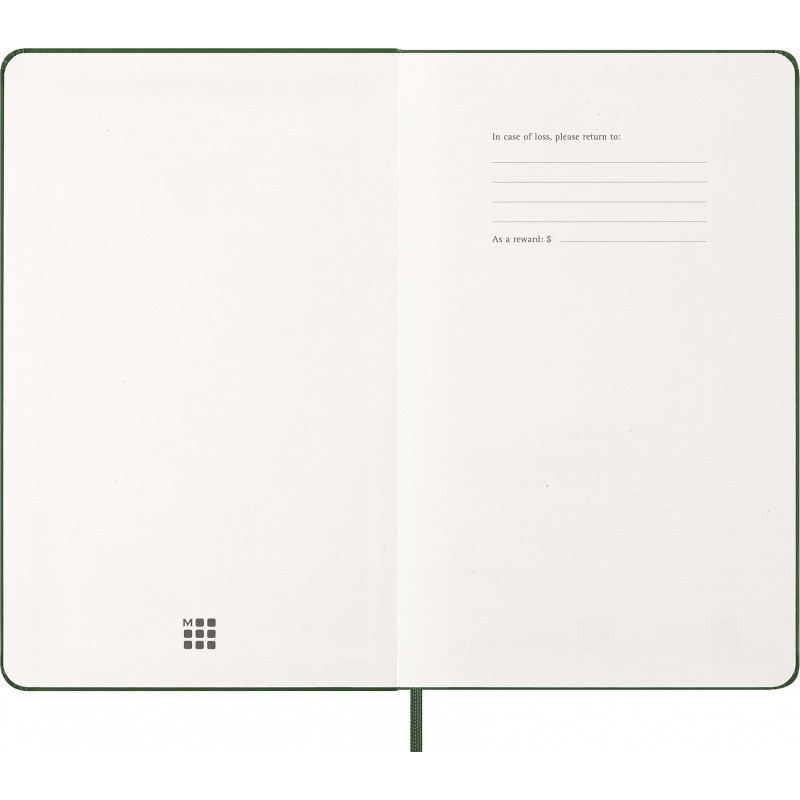 Kalendarz dzienny MOLESKINE 2027, 12M, L, 13x21cm, twarda oprawa, myrtle green