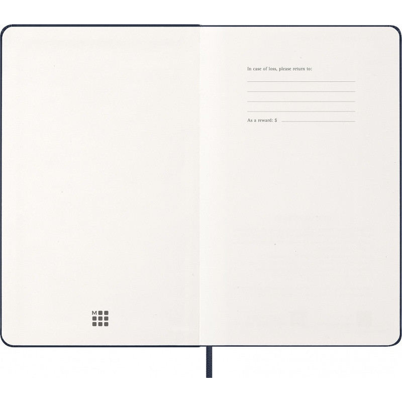 Kalendarz dzienny MOLESKINE 2027, 12M, L, 13x21cm, twarda oprawa, sapphire blue