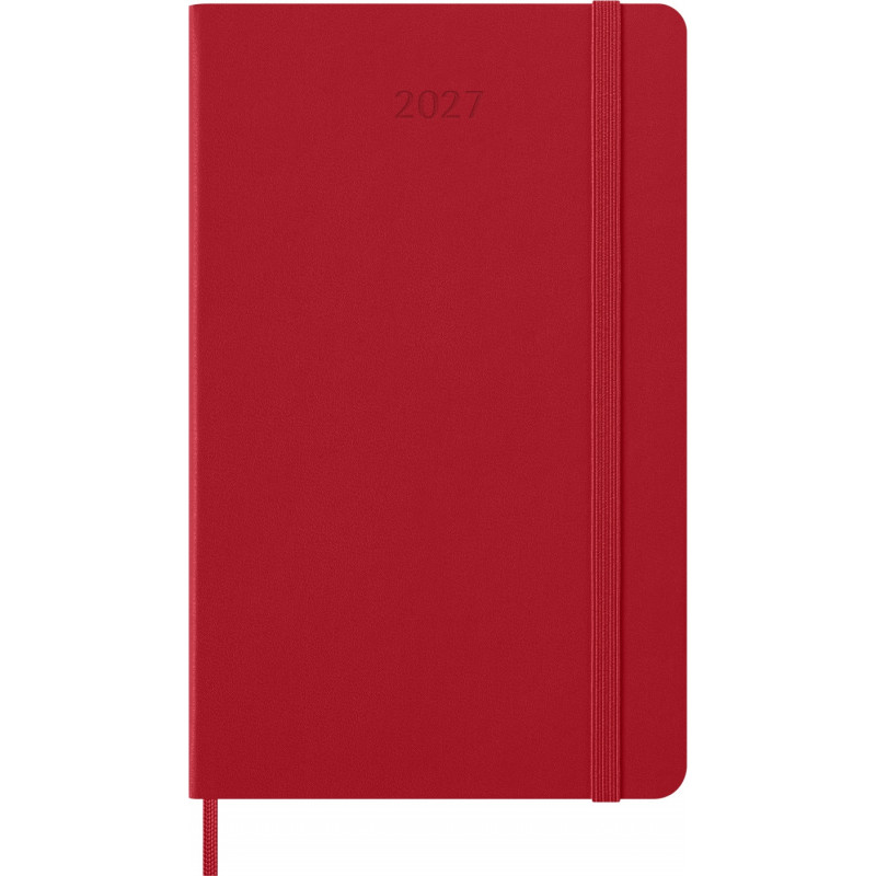 Kalendarz dzienny MOLESKINE 2027, 12M, L, 13x21cm, twarda oprawa, scarlet red