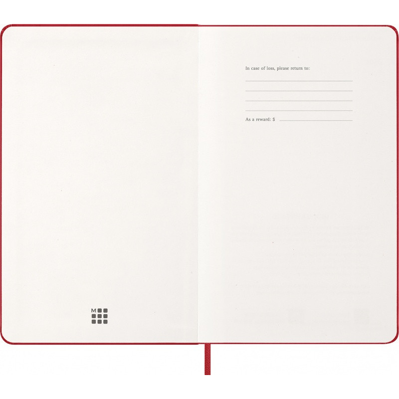 Kalendarz dzienny MOLESKINE 2027, 12M, L, 13x21cm, twarda oprawa, scarlet red
