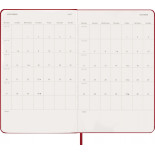 Kalendarz dzienny MOLESKINE 2027, 12M, L, 13x21cm, twarda oprawa, scarlet red