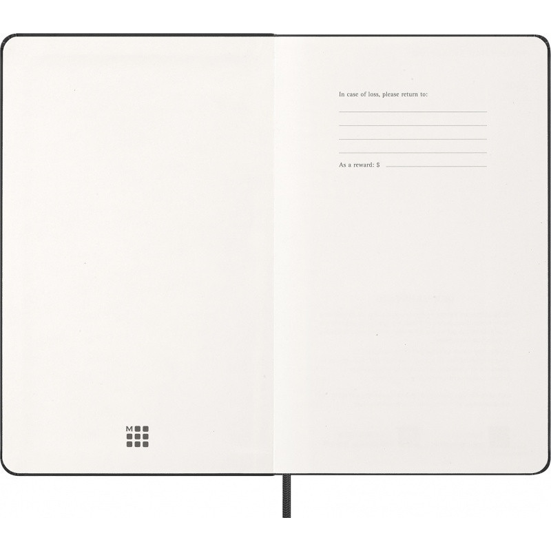 Kalendarz dzienny MOLESKINE 2027, 12M, L, 13x21cm, twarda oprawa, czarny