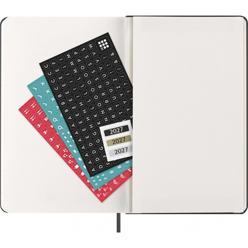Kalendarz dzienny MOLESKINE 2027, 12M, L, 13x21cm, twarda oprawa, czarny