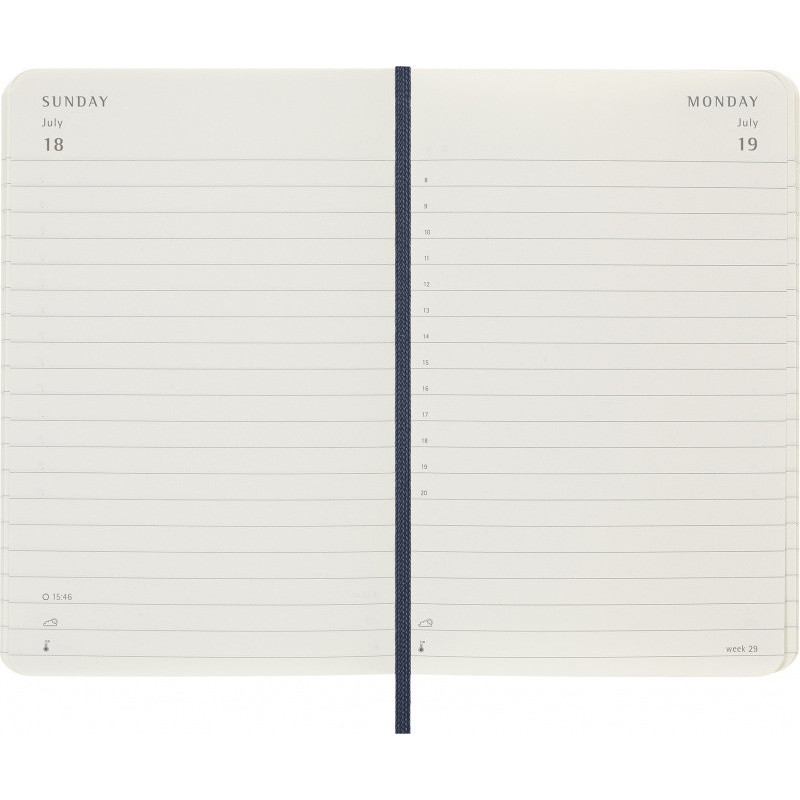 Kalendarz dzienny MOLESKINE 2027, 12M, P, 9x14cm, miękka oprawa, sapphire blue
