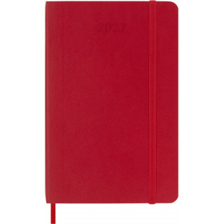 Kalendarz dzienny MOLESKINE 2027, 12M, P, 9x14cm, miękka oprawa, scarlet red