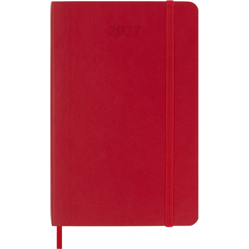 Kalendarz dzienny MOLESKINE 2027, 12M, P, 9x14cm, miękka oprawa, scarlet red