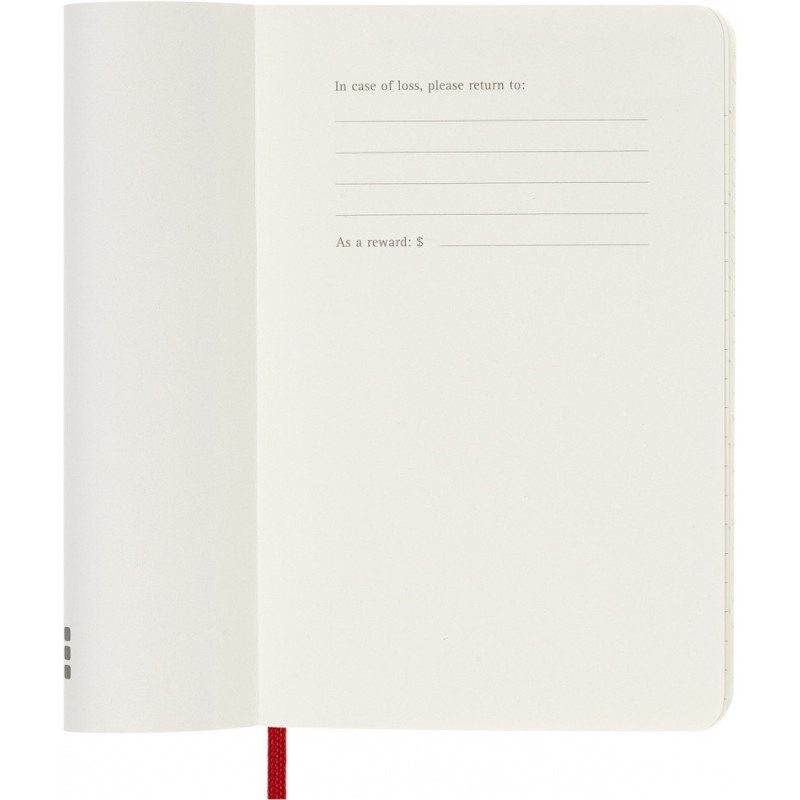Kalendarz dzienny MOLESKINE 2027, 12M, P, 9x14cm, miękka oprawa, scarlet red