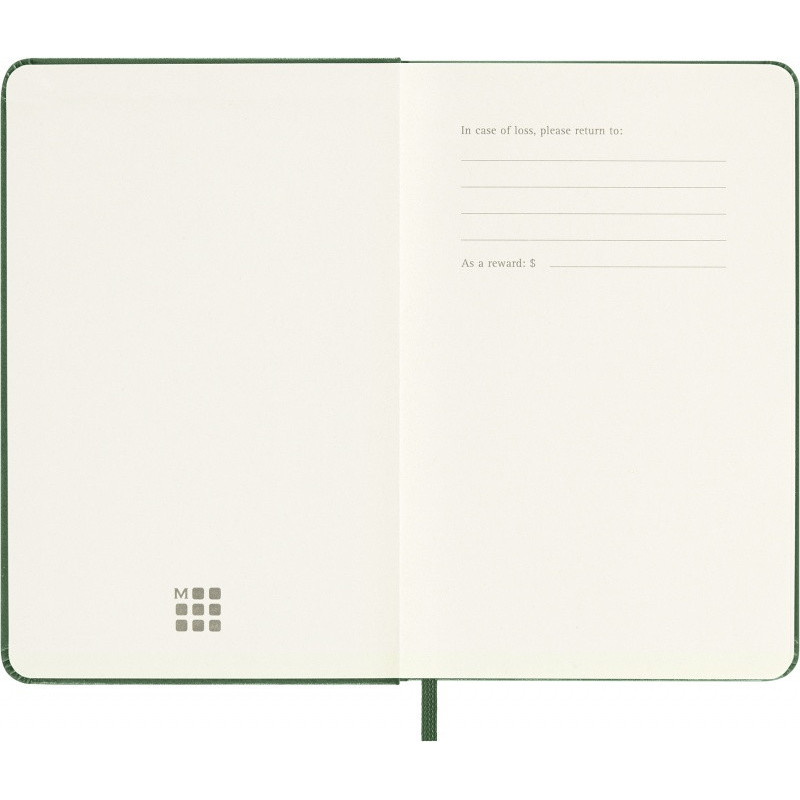 Kalendarz dzienny MOLESKINE 2027, 12M, P, 9x14cm, twarda oprawa, myrtle green