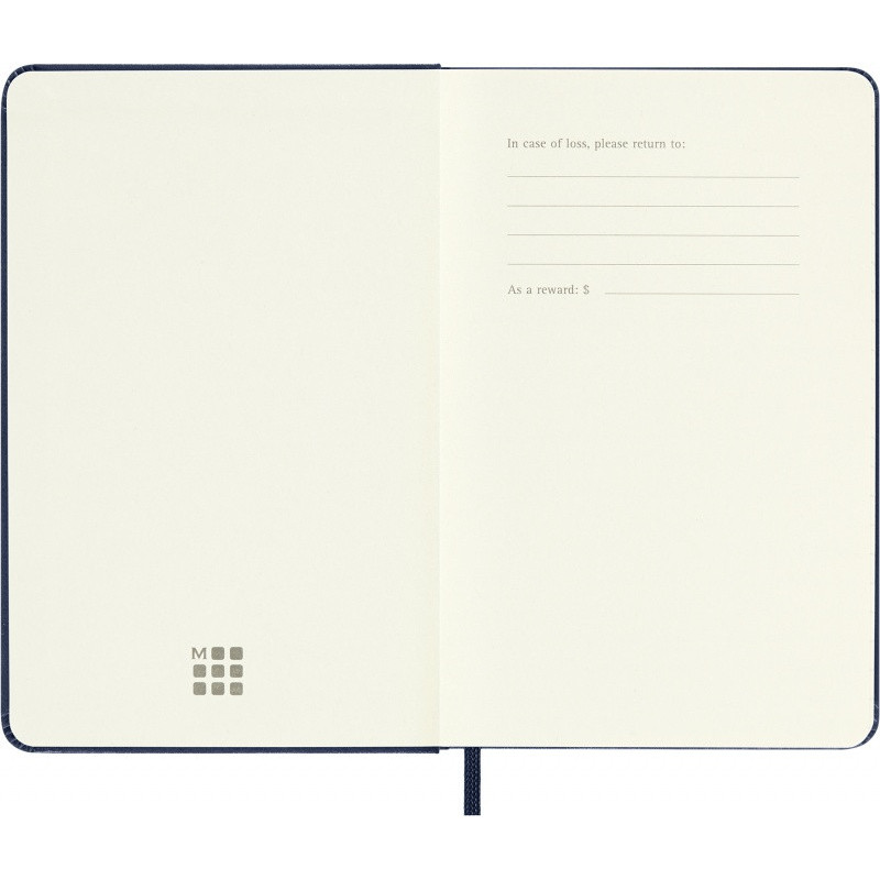 Kalendarz dzienny MOLESKINE 2027, 12M, P, 9x14cm, twarda oprawa, sapphire blue