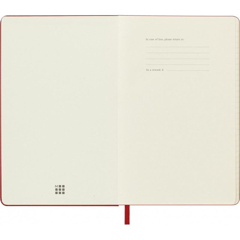 Kalendarz dzienny MOLESKINE 2027, 12M, P, 9x14cm, twarda oprawa, scarlet red