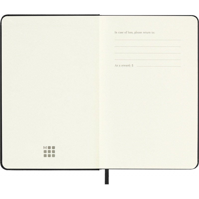 Kalendarz dzienny MOLESKINE 2027, 12M, P, 9x14cm, twarda oprawa, czarny