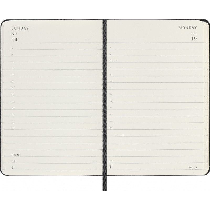 Kalendarz dzienny MOLESKINE 2027, 12M, P, 9x14cm, twarda oprawa, czarny