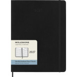 Kalendarz miesięczny MOLESKINE 2027, 12M, XL, 19x25cm, miękka oprawa, czarny