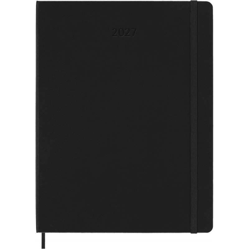 Kalendarz MOLESKINE Pro Smart 2027, 12M, XL, 19x25cm, twarda oprawa, czarny