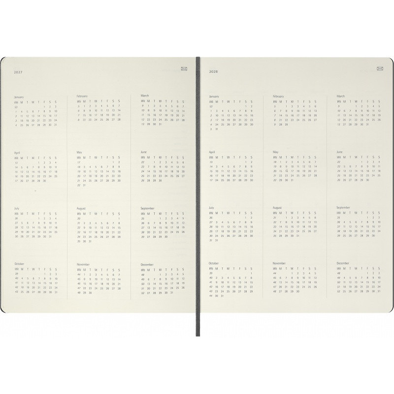 Kalendarz MOLESKINE Pro Smart 2027, 12M, XL, 19x25cm, twarda oprawa, czarny