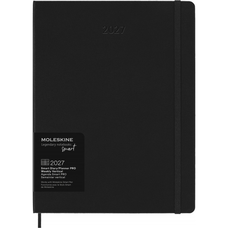 Kalendarz MOLESKINE Pro Smart 2027, 12M, XL, 19x25cm, twarda oprawa, czarny