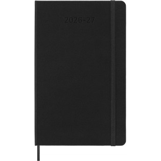 Kalendarz tygodniowy horyzontalny MOLESKINE 2026/27, 18M, L, 13x21cm, twarda oprawa, czarny