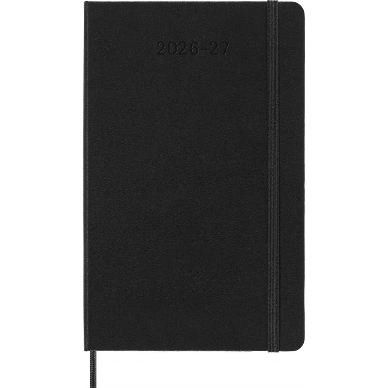 Kalendarz tygodniowy horyzontalny MOLESKINE 2026/27, 18M, L, 13x21cm, twarda oprawa, czarny