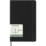 Kalendarz tygodniowy horyzontalny MOLESKINE 2026/27, 18M, L, 13x21cm, twarda oprawa, czarny