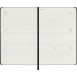 Kalendarz tygodniowy horyzontalny MOLESKINE 2027, 12M, P, 9x14cm, twarda oprawa, czarny