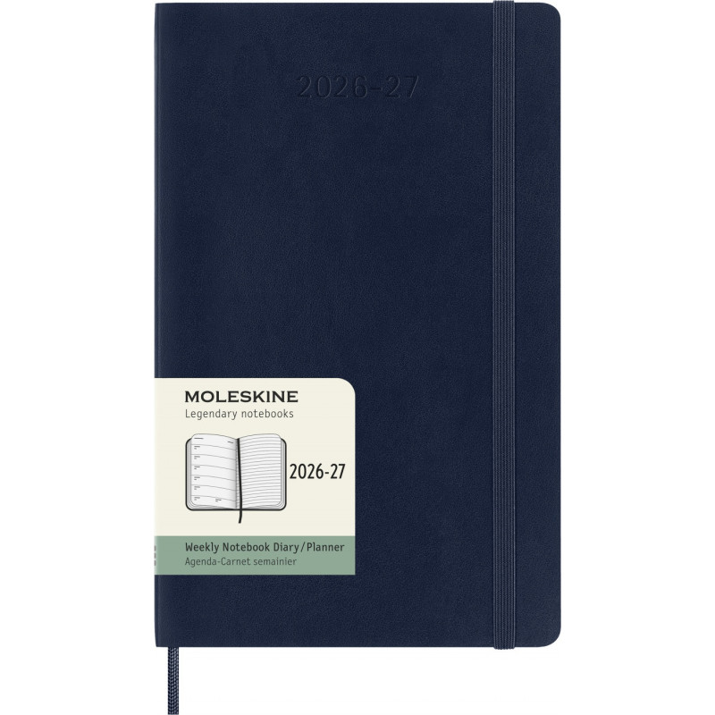 Kalendarz tygodniowy MOLESKINE 2026/27, 18M, L, 13x21cm, miękka oprawa, sapphire blue