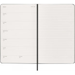 Kalendarz tygodniowy MOLESKINE 2026/27, 18M, L, 13x21cm, twarda oprawa, czarny