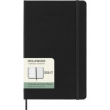 Kalendarz tygodniowy MOLESKINE 2026/27, 18M, L, 13x21cm, twarda oprawa, czarny