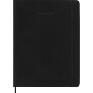 Kalendarz tygodniowy MOLESKINE 2026/27, 18M, XL, 19x25cm, miękka oprawa, czarny