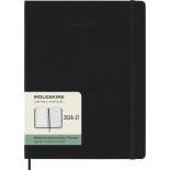 Kalendarz tygodniowy MOLESKINE 2026/27, 18M, XL, 19x25cm, twarda oprawa, czarny