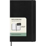 Kalendarz tygodniowy MOLESKINE 2027, 12M, L, 13x21cm, miękka oprawa, czarny, niemiecki