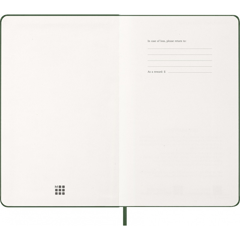 Kalendarz tygodniowy MOLESKINE 2027, 12M, L, 13x21cm, twarda oprawa, myrtle green