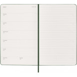 Kalendarz tygodniowy MOLESKINE 2027, 12M, L, 13x21cm, twarda oprawa, myrtle green
