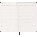 Kalendarz tygodniowy MOLESKINE 2027, 12M, L, 13x21cm, twarda oprawa, myrtle green