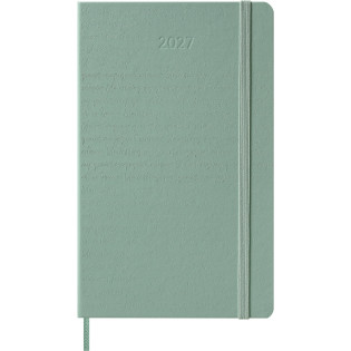 Kalendarz tygodniowy MOLESKINE 2027, 12M, L, 13x21cm, twarda oprawa, Sage Green