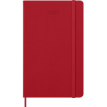 Kalendarz tygodniowy MOLESKINE 2027, 12M, L, 13x21cm, twarda oprawa, scarlet red