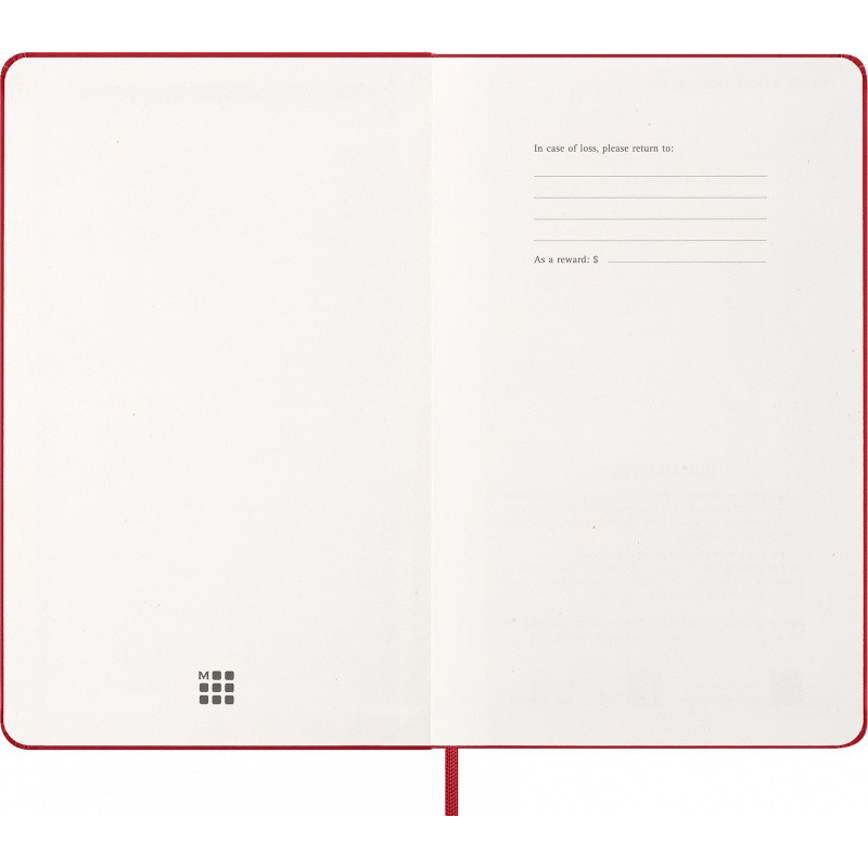 Kalendarz tygodniowy MOLESKINE 2027, 12M, L, 13x21cm, twarda oprawa, scarlet red