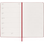 Kalendarz tygodniowy MOLESKINE 2027, 12M, L, 13x21cm, twarda oprawa, scarlet red