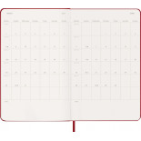 Kalendarz tygodniowy MOLESKINE 2027, 12M, L, 13x21cm, twarda oprawa, scarlet red