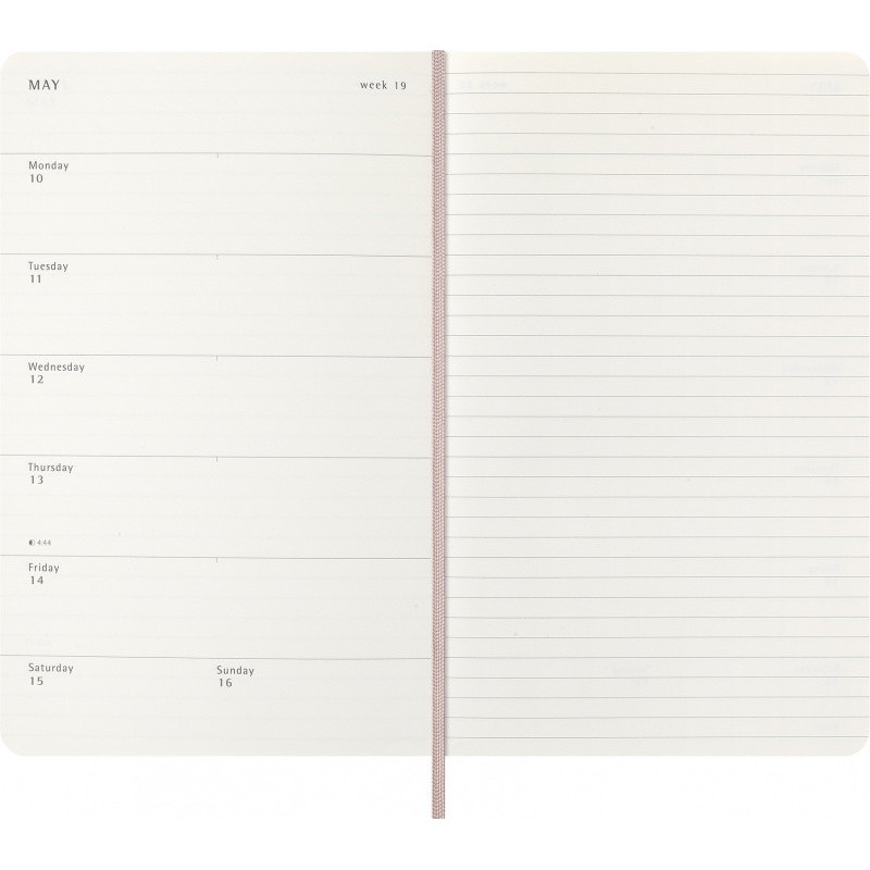 Kalendarz tygodniowy MOLESKINE 2027, 12M, L, 13x21cm, edycja limitowana, syntetyczna skóra węża, box, bordeaux