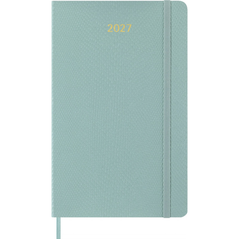 Kalendarz tygodniowy MOLESKINE 2027, 12M, L, 13x21cm, edycja limitowana, syntetyczna skóra węża, box, sage Green