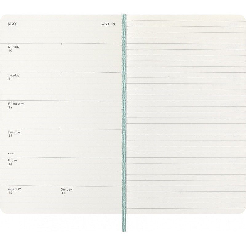 Kalendarz tygodniowy MOLESKINE 2027, 12M, L, 13x21cm, edycja limitowana, syntetyczna skóra węża, box, sage Green