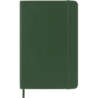 Kalendarz tygodniowy MOLESKINE 2027, 12M, P, 9x14cm, miękka oprawa, myrtle green