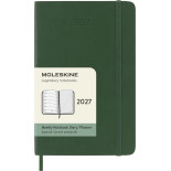 Kalendarz tygodniowy MOLESKINE 2027, 12M, P, 9x14cm, miękka oprawa, myrtle green