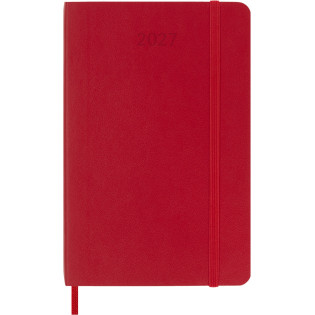 Kalendarz tygodniowy MOLESKINE 2027, 12M, P, 9x14cm, miękka oprawa, scarlet red